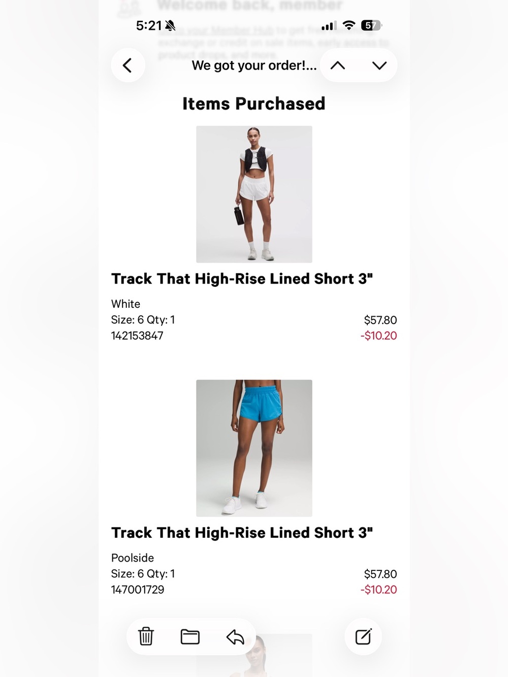 2 pairs of Lululemon 3” athletic shorts - Picture 3 of 3